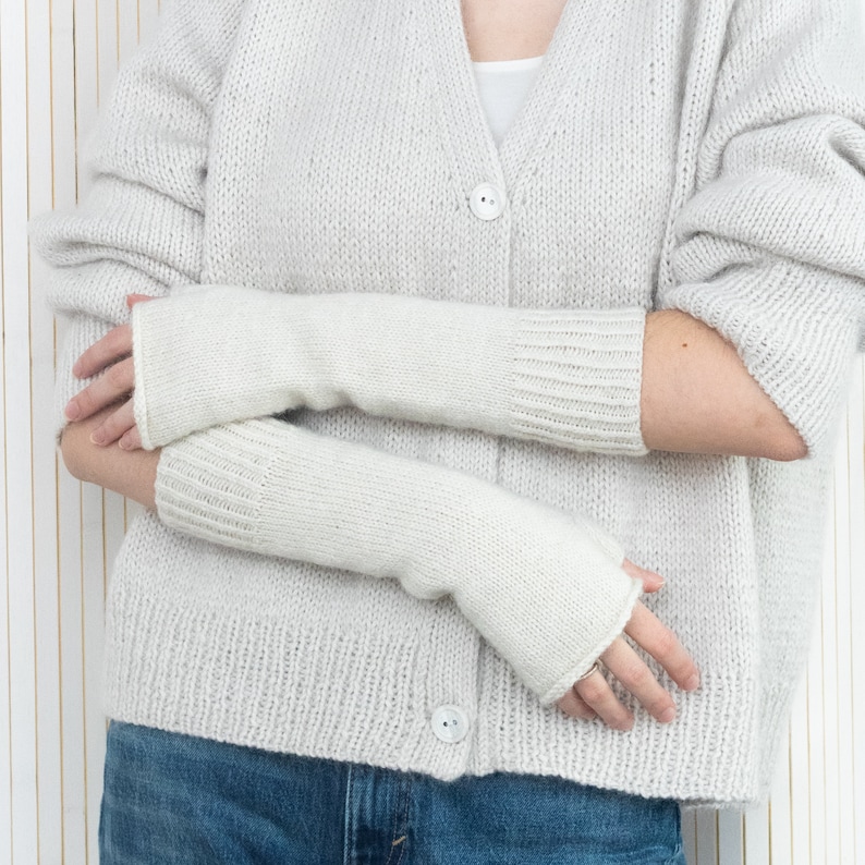 Ballet Gloves Knitting Pattern Instant Download PDF Hand Warmer Pattern Long Fingerless Mittens image 5