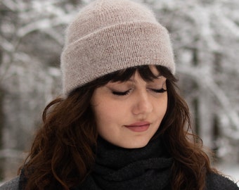 Patrón de tejido de gorro de noviembre: Gorro unisex de punto jersey fácil (patrón PDF en inglés)
