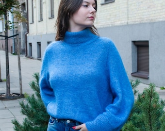 Patrón de tejido para suéter de mohair Angeles: Construcción de hombros de silla de montar extragrandes (Patrón PDF en inglés)