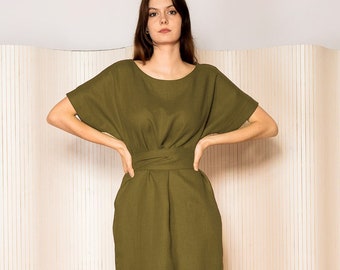 Robe Artemis | Patron de couture numérique minimaliste pour robe droite | Taille US 0-20 | Téléchargement instantané PDF avec instructions