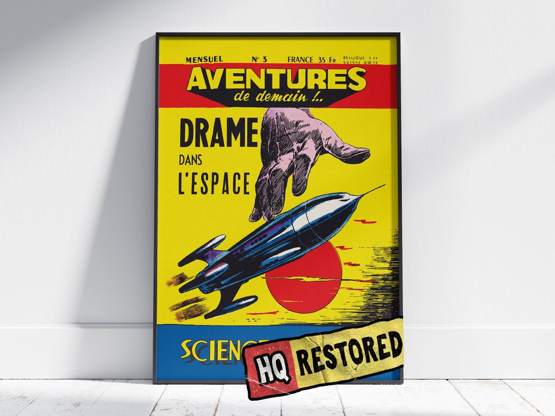 Poster comics Fantastic Worlds  - Affiche  couverture vintage Comics