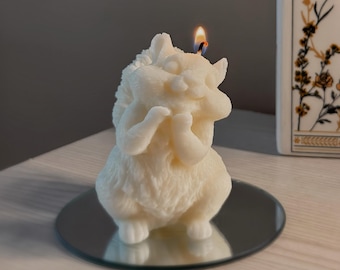 Vela de soja de ardilla hecha a mano / Regalo vegano para amantes de los animales