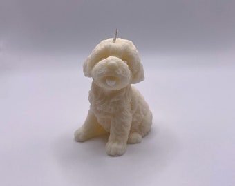 Dog Candle | Cockapoo Small Cute Poodle |  Vegan | Soy | Home Decor UK Homemade