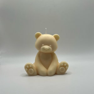 Teddy Bear Candle | Cute Handmade Gift | Vegan Soy Wax | Cozy Home Decor UK