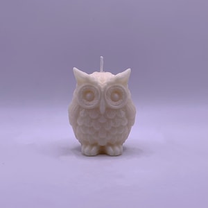 Owl Candle | Cute Small Gift | Handmade Home Decor | Vegan Soy Wax | UK Craft