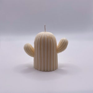 Handmade Cactus-Shaped Vegan Soy Candle | Cute Home Decor & Gift | UK Artisan