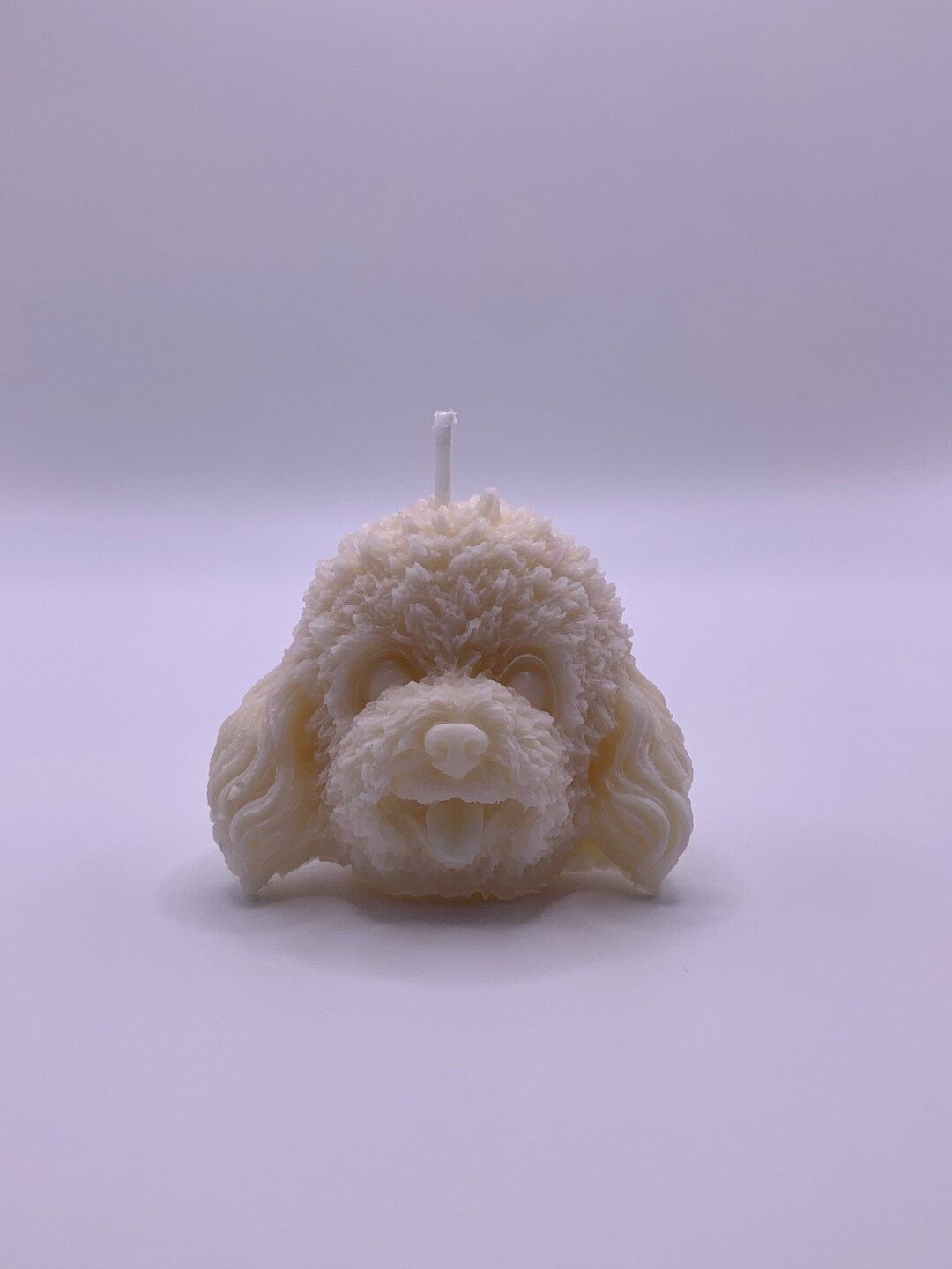 Dog Candle | Cute Poodle Head | Handmade Home Decor | Vegan Soy Wax ...