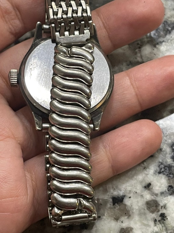 Vintage Mens Watch stretchy Stainless Crawfrord S… - image 3