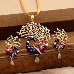 Peacock locket designs deals