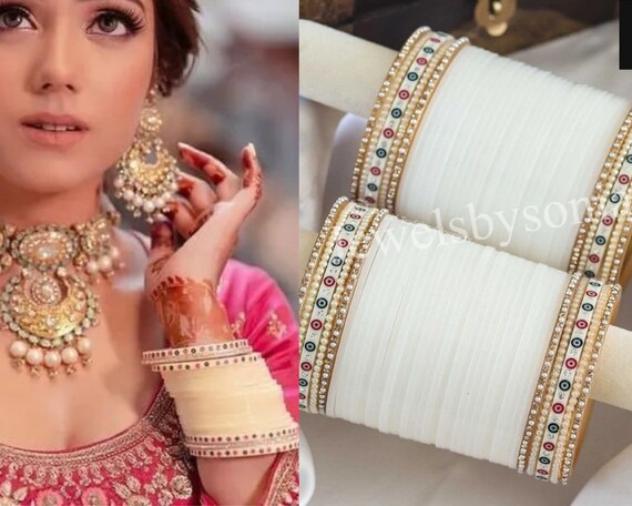 White chura bangles sale