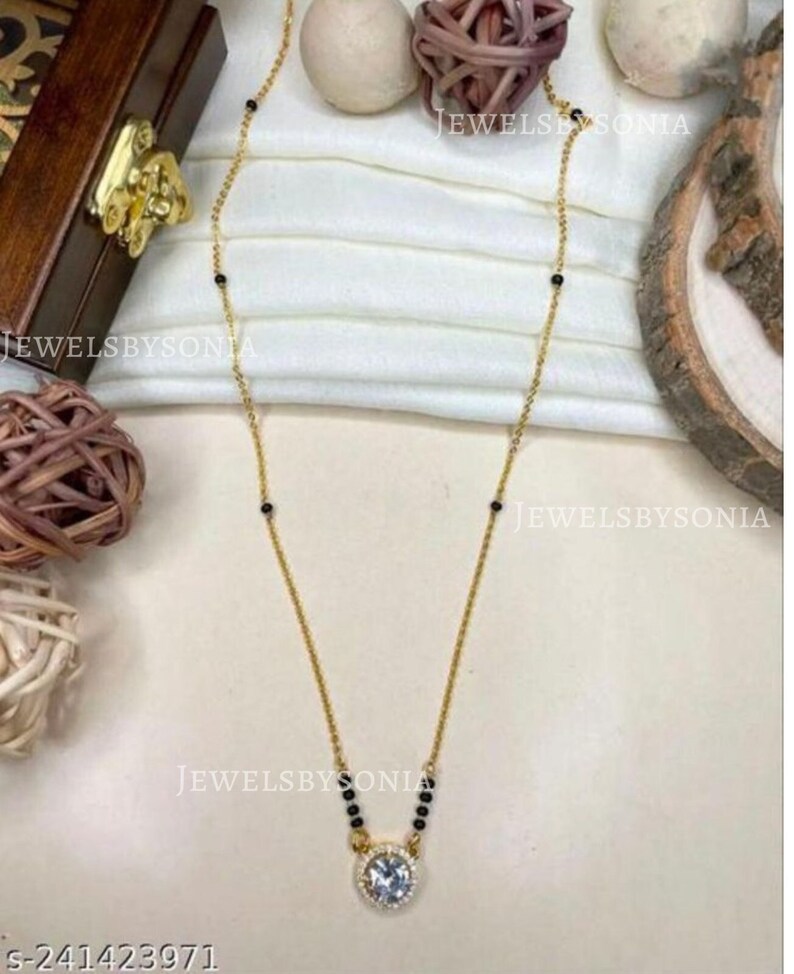 Kiara Advani Wedding Inspired Gold Diamond Mangalsutra Etsy