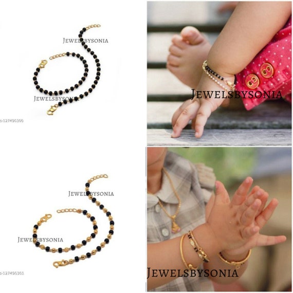 Golden Colourful Charm Infant Bracelet – GIVA Jewellery