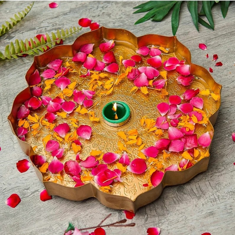Iron Lotus Urli/pot floating Flower/urli With Etsy