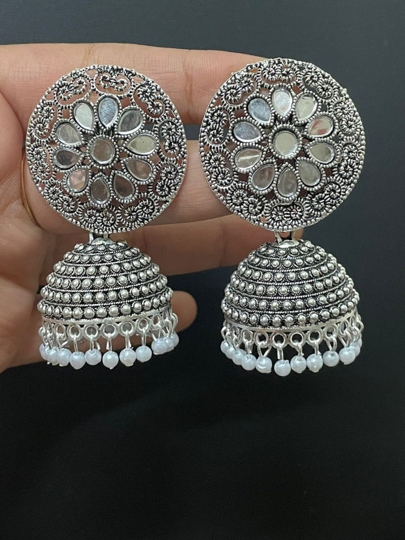 Earrings jhumka hotsell silver