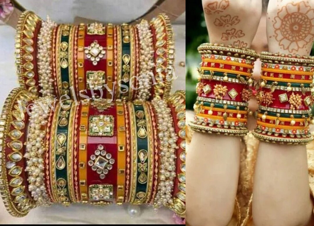 Rajasthani Bridal Chooda Set Wedding Chura Rajwada Wedding Etsy
