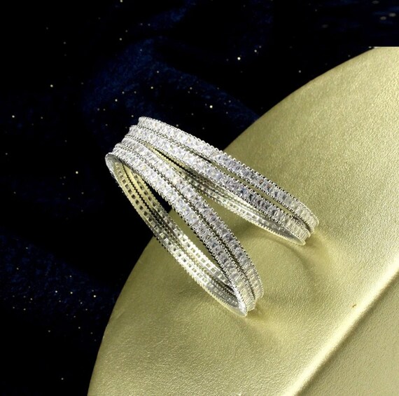 Buy FIDA Luxurious Rose Gold-Plated American Diamond Women Kada Bracelet  Online