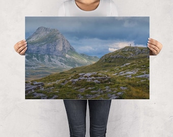 Mountains photography, nature landscape "Durmitor giant" - color photo, poster, instant download, printable, wall art print, montenegro