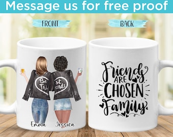 Personalisierte Bester Freund-Kaffeetasse, BFF, Soul Sister
