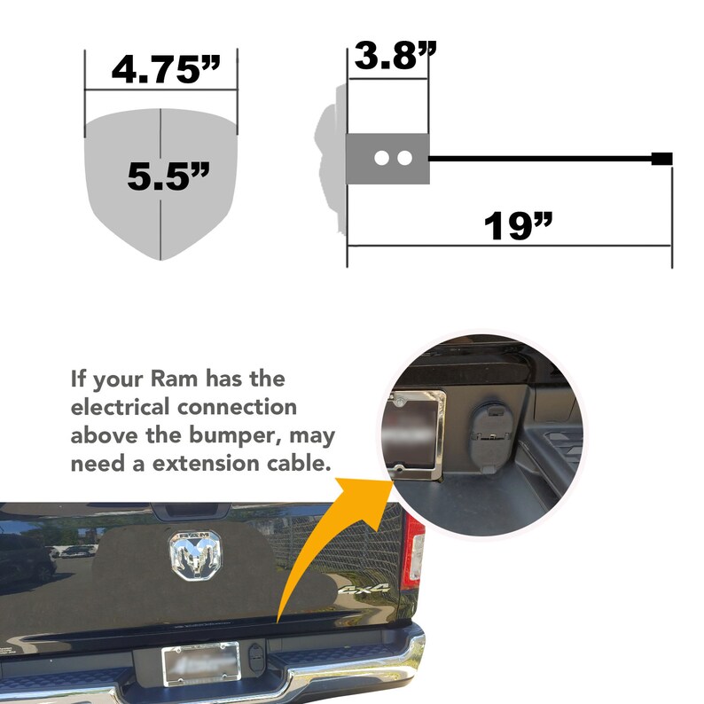 DODGE RAM Hitch Cover Licensed LED Light Trailer Towing Etsy