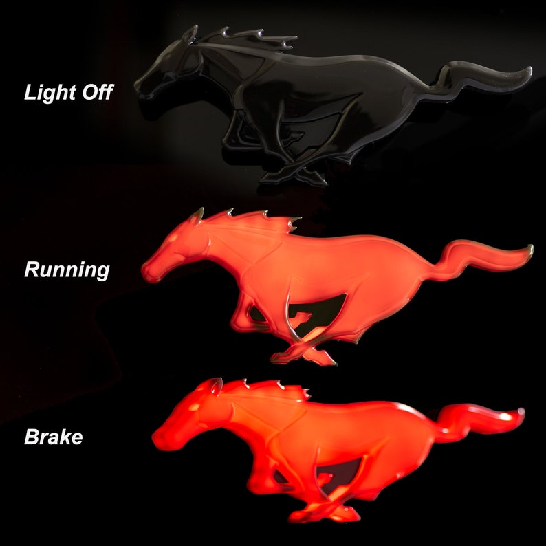 Ford Mustang Pony Emblem Officially Licensed LED Lighted 3D Etsy
