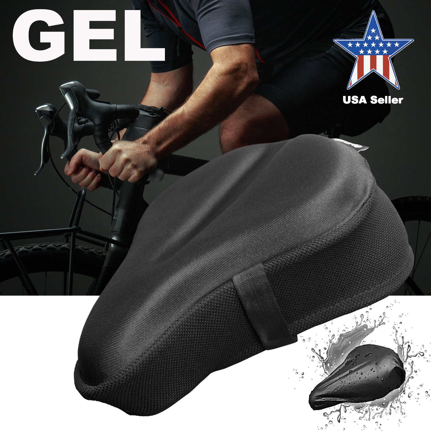 Aduken ZD Gel Seat Cushion, Office Chair Seat Cushion with Non