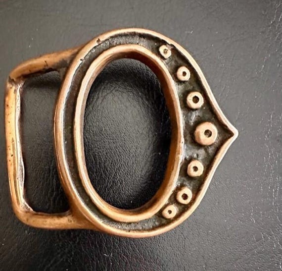 Tech Ether Guild Pythoness Brass Belt Buckle 1970… - image 1