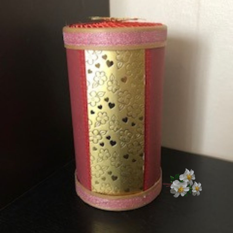 Maroon and Gold Gift Box Decorative Cylinder Gift Tube Etsy