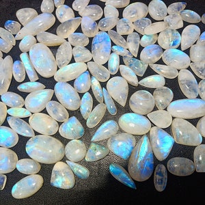 White Rainbow Moonstone Lot, Gemstone Cabochon Lot, Natural Moonstone Lot, Amazing Fire Lot, Rainbow Lot, Making Jewelry,