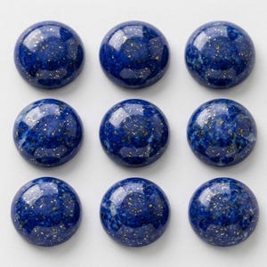 AAA Naturlig Lapis Lazuli Platt Rund Cabochon, Kalibrerad Lapis För Smycken