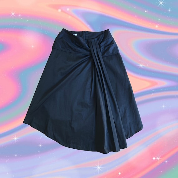 Y2K midi skirt, "Ronen Chen" black midi skirt, As… - image 1