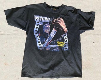 Camiseta vintage de la película Psicosis de los 90: Alfred Hitchcock, Universal Studios (XL)