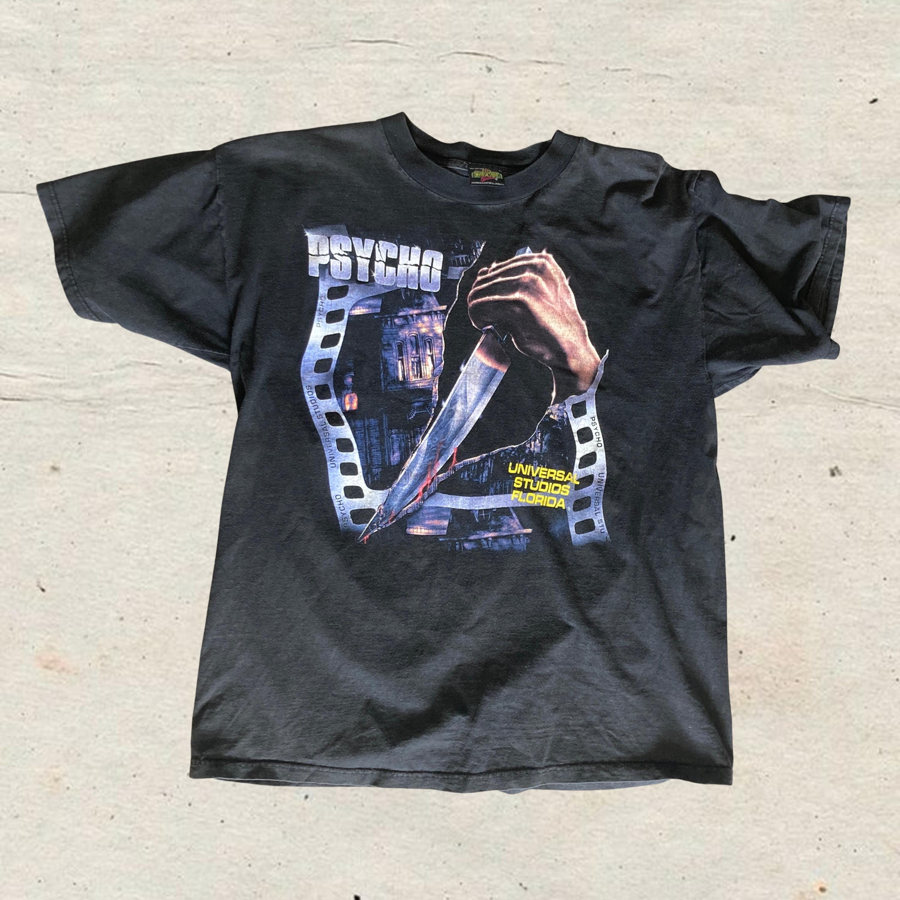 Vintage 90s Psycho Movie T-shirt: Alfred Hitchcock Universal