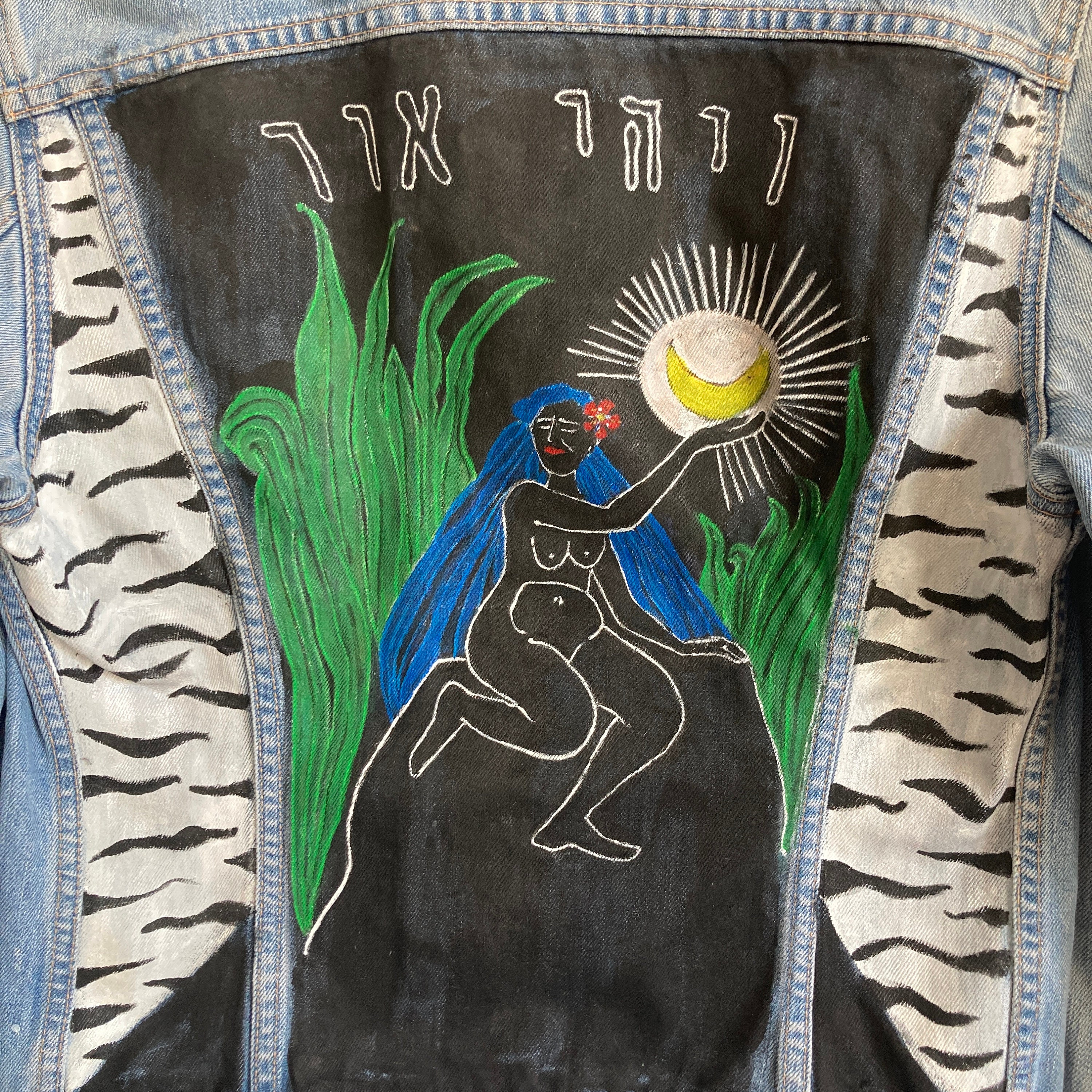 LHP×One Blood Hand Paiting Denim Jacket LHP×One Blood Hand Paiting Denim Jacket Hand Painted Denim