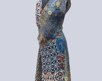 Robe Desigal Multicolore Taille M (38) - Style A-Line, Manches Courtes, Excellent état Occasion