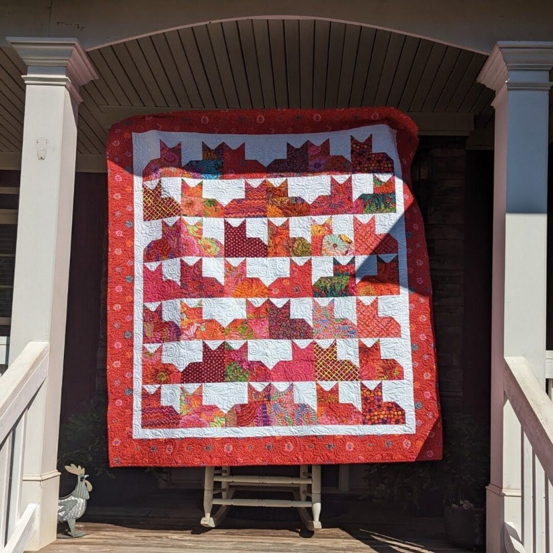 Handmade Cat Quiltkaffe Fassett Fabric equator Etsy