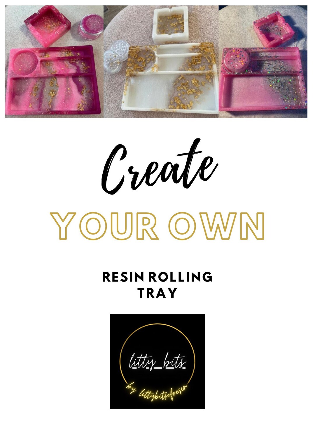 Resin Rolling Tray & Ashtray create Your Own Rolling Tray Etsy UK