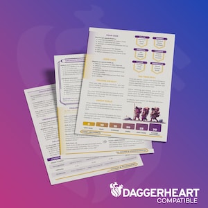 Daggerheart GM Screen Inserts (Daggerheart Compatible) | DM Accessories | RPG Gift | Printer-friendly