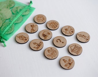 Map Marker Tokens | DND 5E Tokens | RPG Accessories for game nights | Dungeons and Dragons Gift