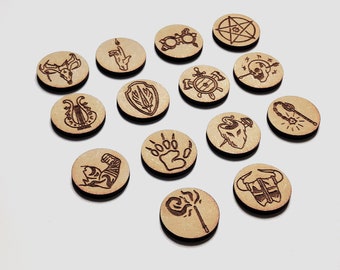 Fantasy Classes Tokens | DND 5E Tokens | RPG Accessories for game nights | Dungeons and Dragons Gift