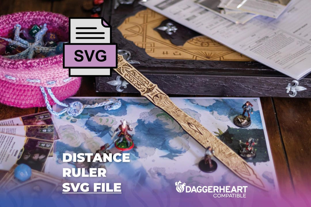 Daggerheart Distance Ruler SVG: Map Measurement Template for RPG - Etsy