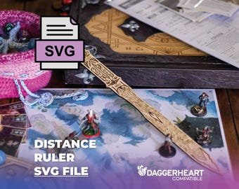 Daggerheart Distance Ruler SVG: Map Measurement Template for RPG