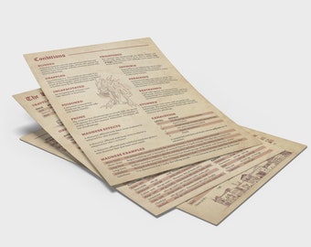 DND DM Screen Inserts 2014 & 2024 | Dungeon Master Accessories | DND 5E Gift | Printer-friendly