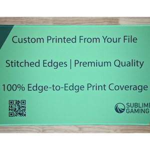 Custom TCG Playmat with optional PlayZones and Edge Stitching | Printed Edge to Edge on a 24"x14" Non-Slip TCG Playmat | + FREE Storage Ring