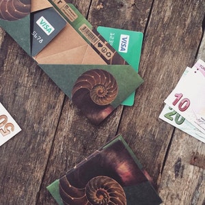 Nautilus   100% recycled, vegan wallet- Origami Wallet - on sale