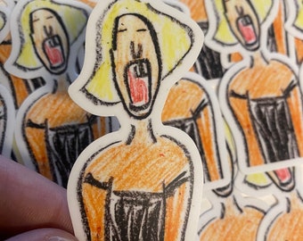 Original Art “Opera Singer” Vinyl Die Cut Stickers