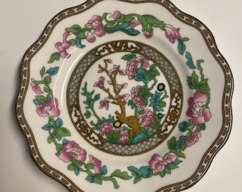 Vintage Bone China Scalloped Coalport Indian Tree Pattern Decorative Plate