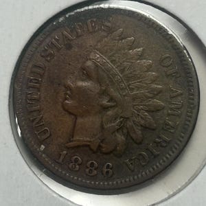 1886 Indian Head Cent XF - Varietà 1