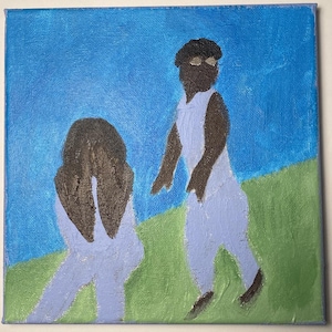 ORIGINAL ART Acrylic Painting Entitled "Seeking" - Signed/Dated on Back