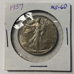 1937 Liberty Walking Half Dollar MS-60