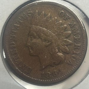 1864 Indian Head Cent AU